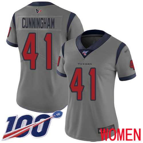 Houston Texans Limited Gray Women Zach Cunningham Jersey NFL Football 41 100th Season Inverted Legend